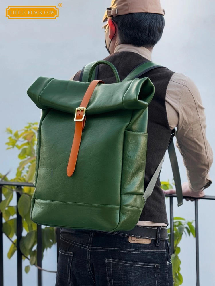 Leather Backpack Vintage - Zaino da Uomo in Vera Pelle