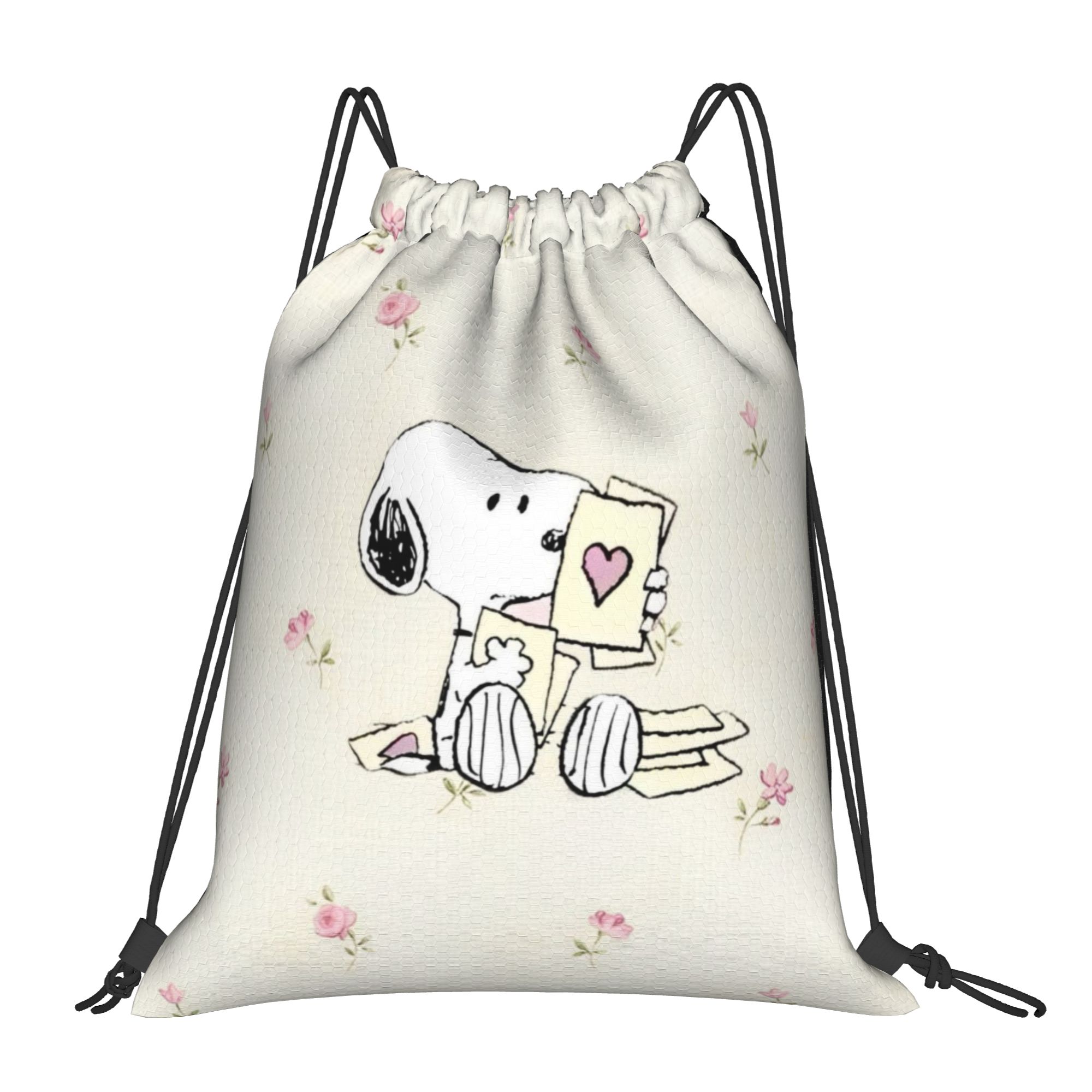 Drawstring Gym Bag - Zaino con Gesto Amorevole di Snoopy,