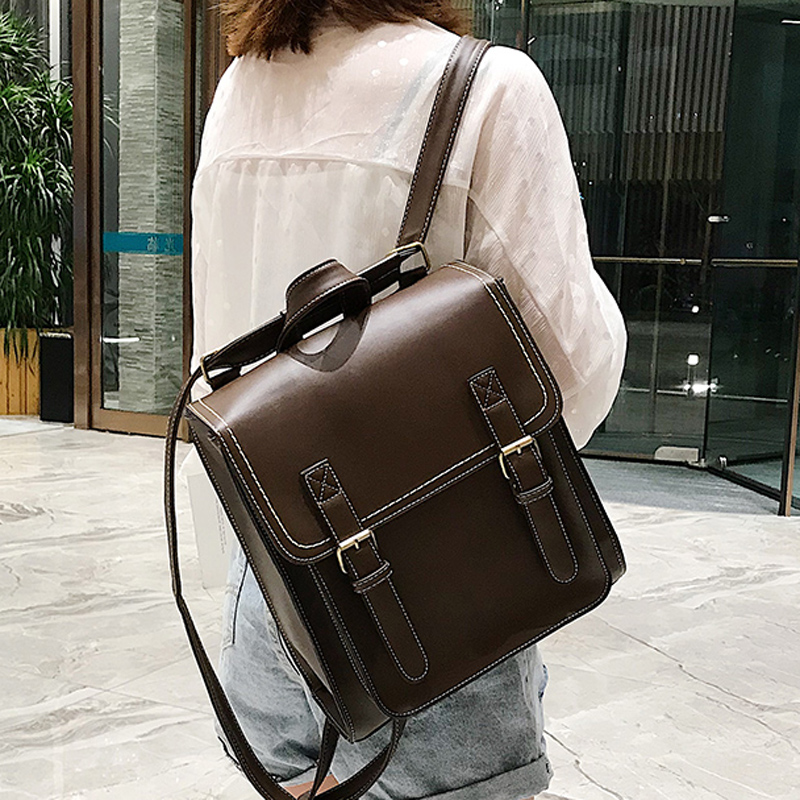 Leather Backpack Vintage - Zaino Vintage borsa da donna in