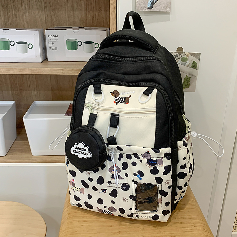 School Backpack Teen - Zaino in stile college con inserti