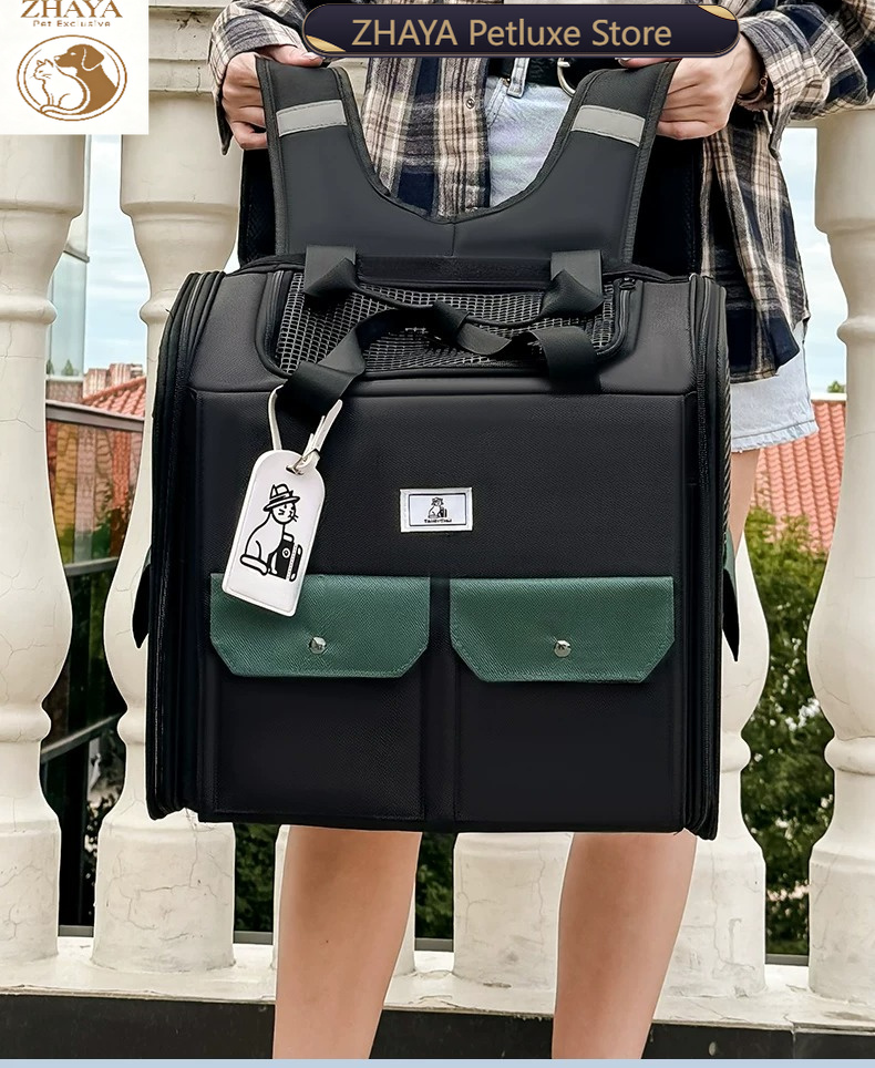 Foldable Backpack Small - ZHAYA Zaino Trasportino Grande per Gatti