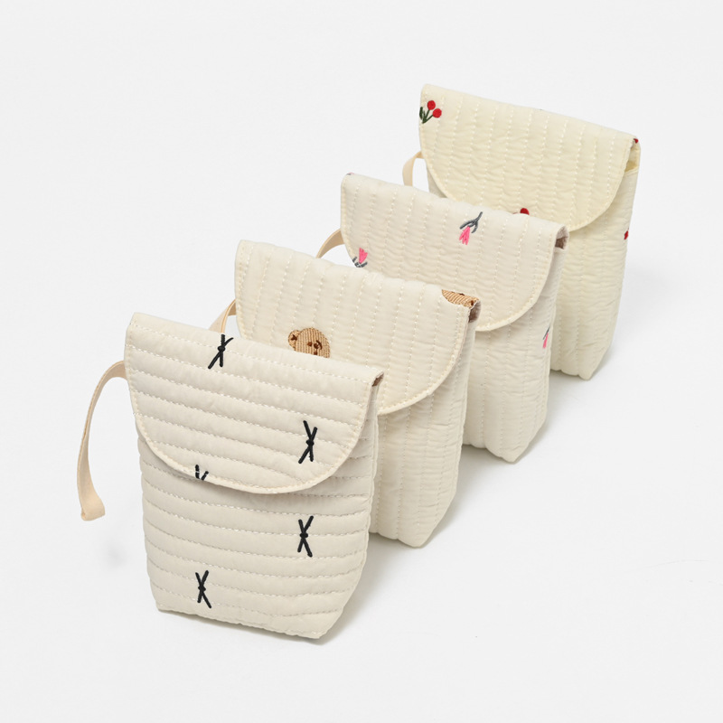Backpack Diaper Bag - Borsa per Pannolini in Cotone Ricamato,