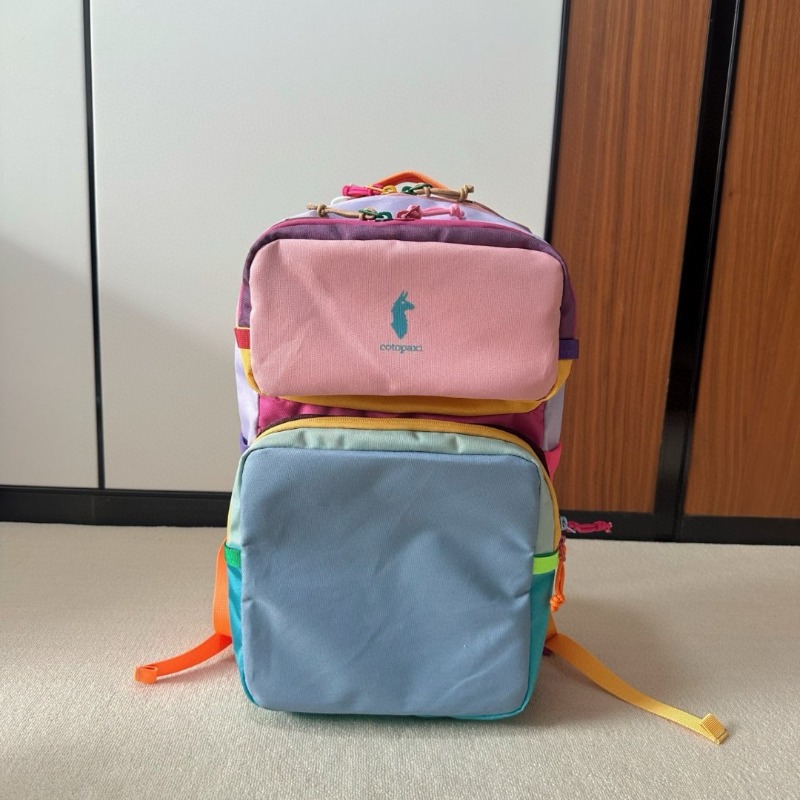 Canvas Backpack Casual - Zaino Dopamine Color Block in Nylon