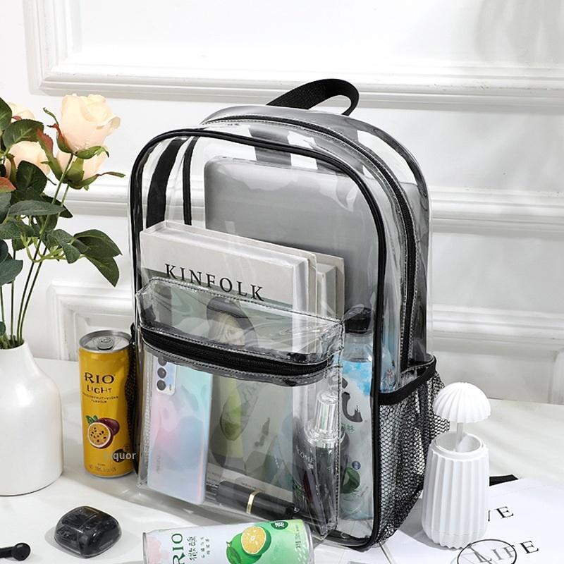 Canvas Backpack Casual - Zaino trasparente in PVC per sport
