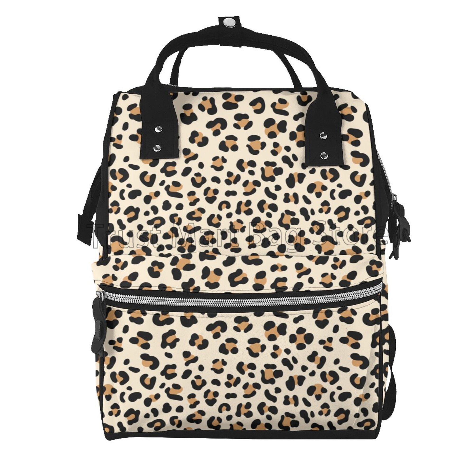 Backpack Diaper Bag - Borsa per pannolini con stampa leopardata
