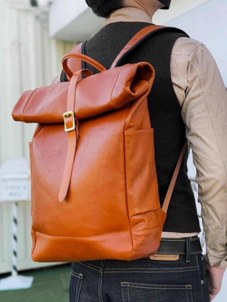 Zaino da Uomo in Vera Pelle di - Leather Backpack Vintage recensione e prezzo