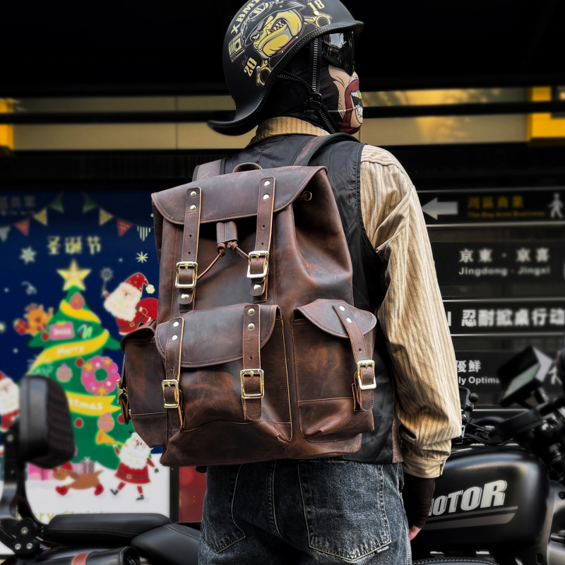 Nuovi Arrivi Zaino in Pelle di - Leather Backpack Vintage recensione e prezzo