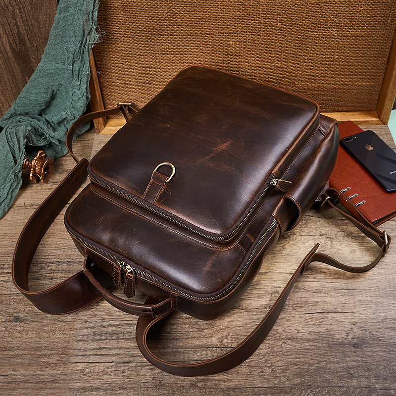 Zaino per Laptop in Pelle Cera - Leather Backpack Vintage recensione e prezzo