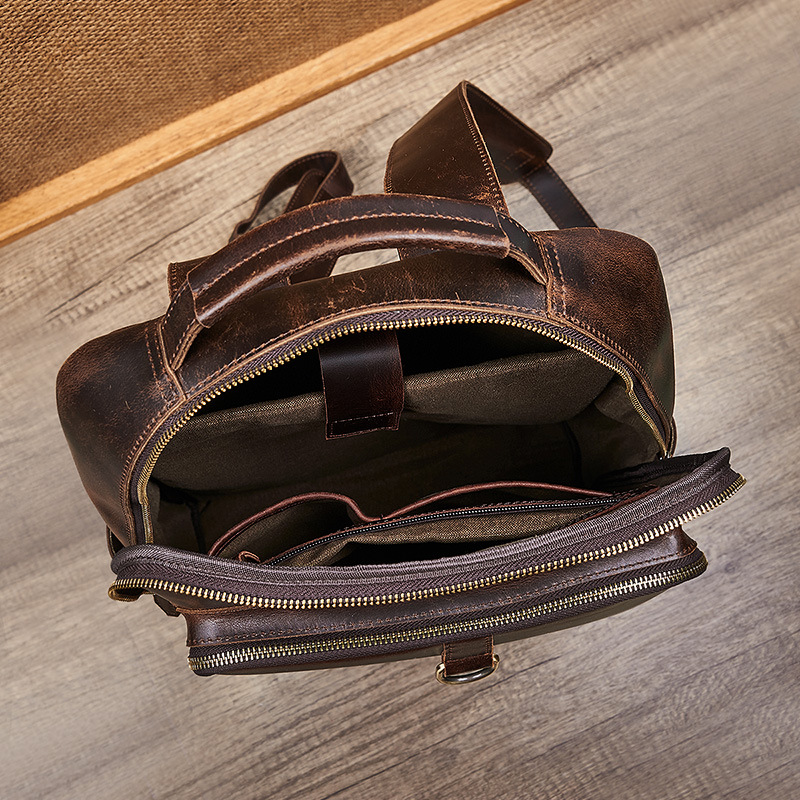 Zaino per Laptop in Pelle Cera - Leather Backpack Vintage recensione e prezzo