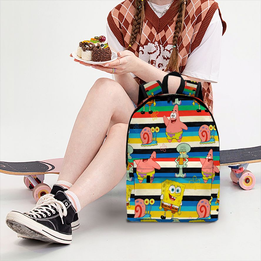 Zaino con stampa a righe Spong - School Backpack Teen recensione e prezzo