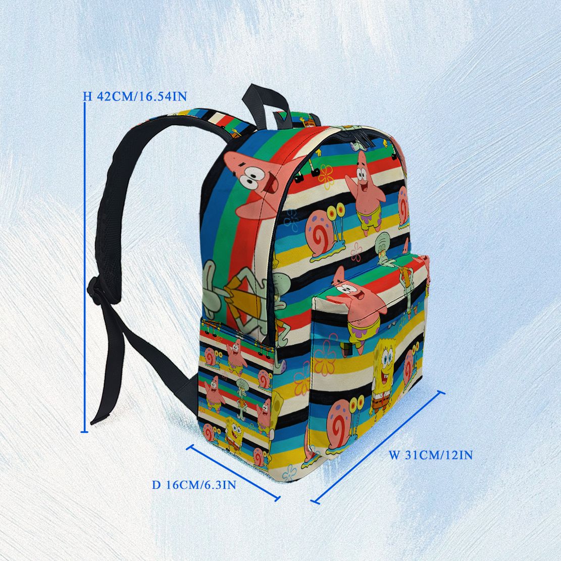 Zaino con stampa a righe Spong - School Backpack Teen recensione e prezzo