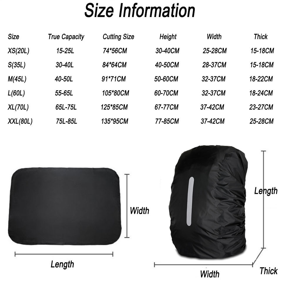 KoKossi 1 Pz 25-80L Zaino Cope - Rain Cover Backpack recensione e prezzo