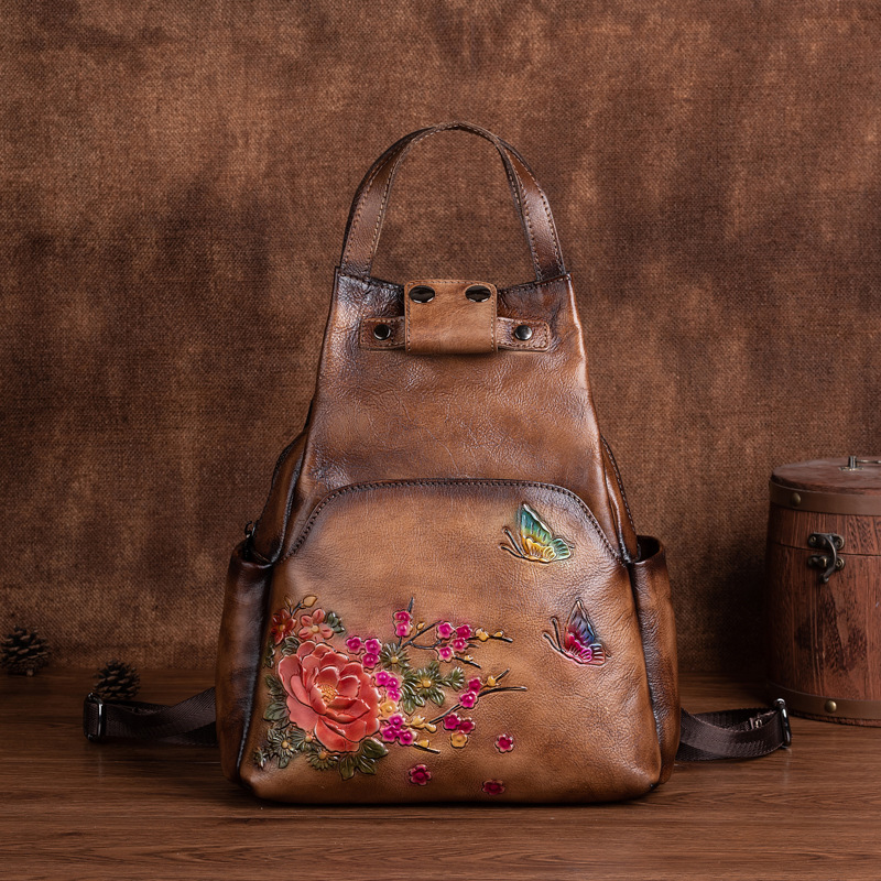 Johnature Zaino in Vera Pelle  - Leather Backpack Vintage recensione e prezzo