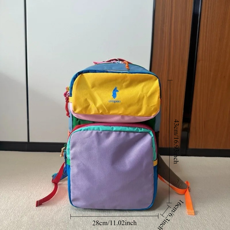 Zaino Dopamine Color Block in  - Canvas Backpack Casual recensione e prezzo