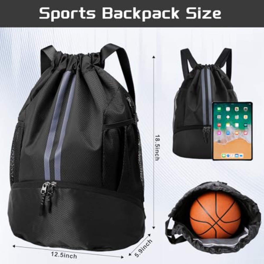 Zaino sportivo con coulisse e  - Drawstring Gym Bag recensione e prezzo