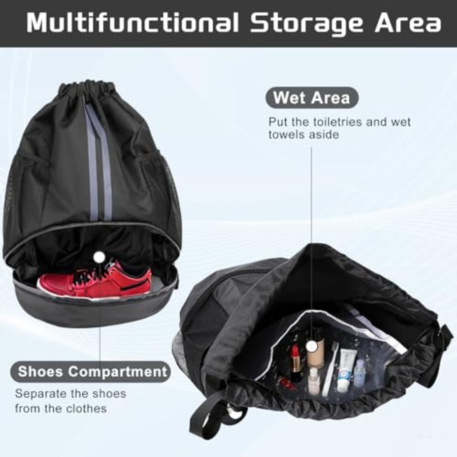 Zaino sportivo con coulisse e  - Drawstring Gym Bag recensione e prezzo