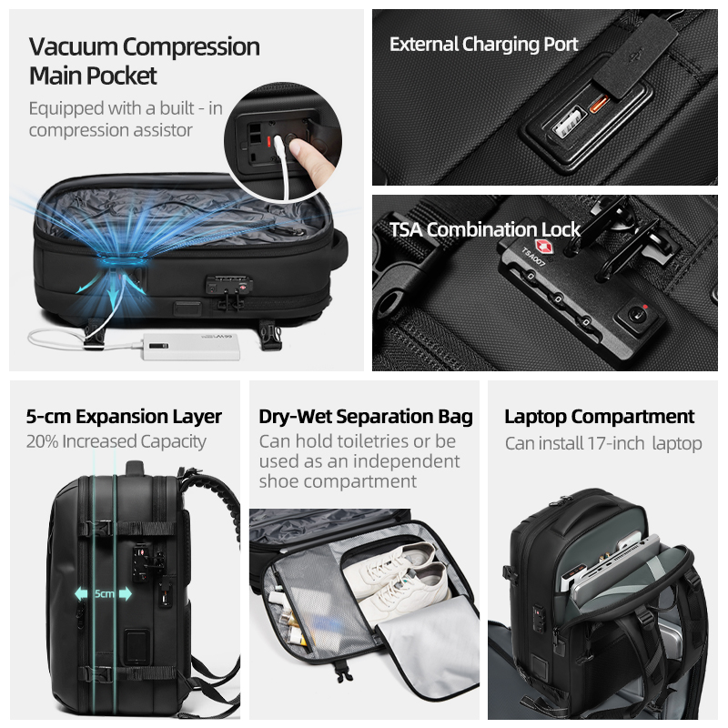 Zaino da Viaggio per Uomo con  - Travel Backpack Anti Theft recensione e prezzo