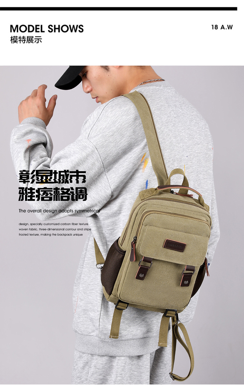 Nuova borsa da petto in tela d - Canvas Backpack Casual recensione e prezzo