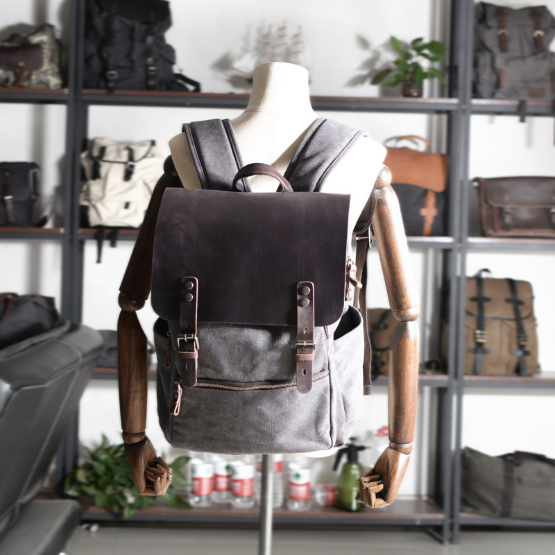 Zaino retrò da uomo, borsa a d - Canvas Backpack Casual recensione e prezzo