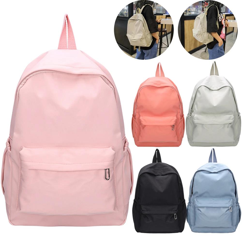 Zaino preppy in nylon tinta un - School Backpack Teen recensione e prezzo