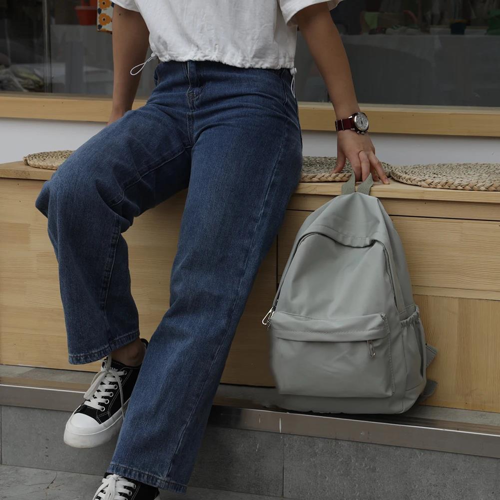 Zaino preppy in nylon tinta un - School Backpack Teen recensione e prezzo